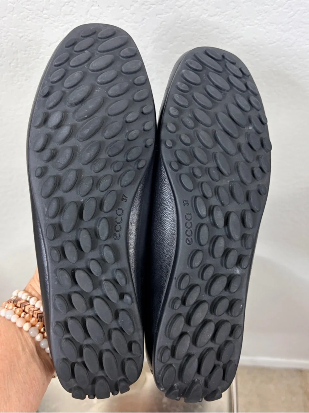 ECCO Classic Driving Shoe Black Leather Penny Loafers - Women 6 NEW W/O TAGS